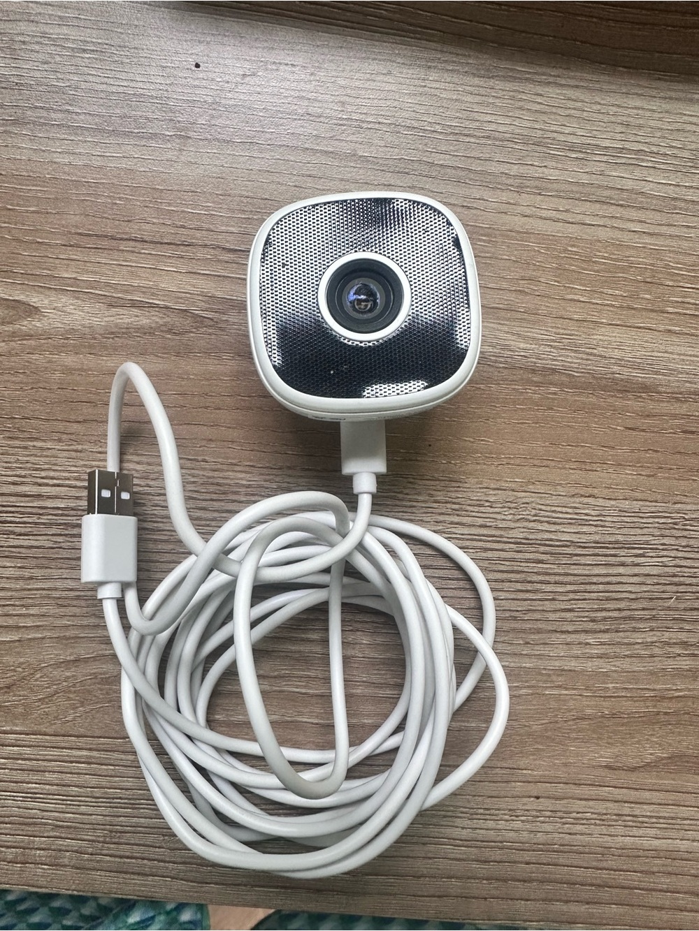 White Square USB Security Camera with Cable